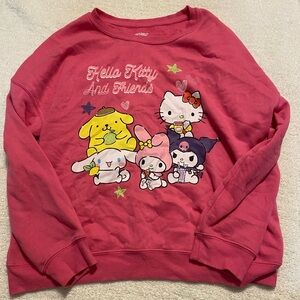 Sanrio Fuchsia Pink Hello Kitty and Friends Crewneck Sweatshirt